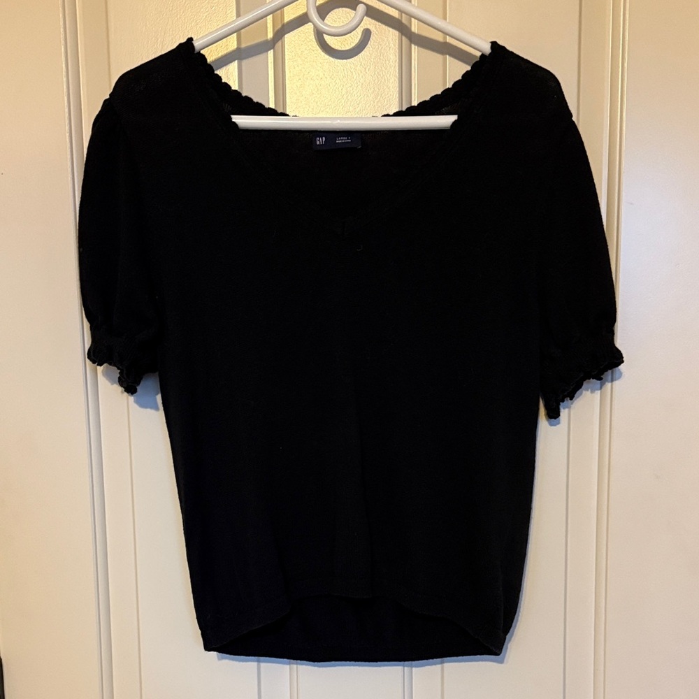 GAP Linen-blend Short Sleeve Sweater